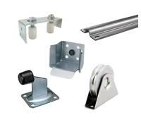 Sliding Gate Kit; Tracks, Wheels, Stop, Guides Double Bearing External Wheels 600KG