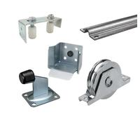 Sliding Gate Kit; Tracks, Wheels, Stop, Guides Double Bearing Internal Wheels 600KG