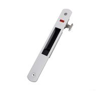 Sliding Glass Door Handle Lock, Security Hook Strip Lock System, with Up Down Switch Mechanism, for Patio Doors 198X28mm, Door Lock, Hardware Lock(White)