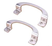 Sliding Glass Door Handle Pull Made from Aluminum with 6 5/8 Inch Mounting Hole Spacing Suitable for Standard Hook Type Doors, Compatible for Both Door Sides (Silver)