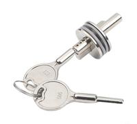 Sliding Glass Door Lock for Display Cases, Jewelry Cabinets ShowcasesZinc Alloy Cabinet Lock with Chrome Finish, 16mm Inner Diameter, Fits 36mm(1pcs)