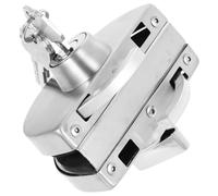 Sliding Glass Door Lock, Stainless Steel, Keyed Access Control | Silver Brushed Finish, No-drill Fit for Double Glass Doors, Office Partitions and Room Cabinets