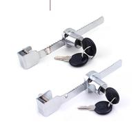 Sliding Glass Door Lock Window Cinet Latch 2 Keys for Wardrobe Office Showcase MMS567 1Pcs(S Keyed Different)