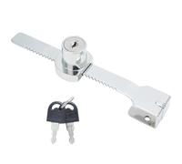 Sliding Glass Door Ratchet Lock, Glass Door Lock with Key, Cabinet Safety Lock for Cabinet Display Drawer Cupboard Mail Box Showcase Display 1 Pack