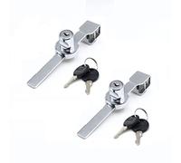 Sliding Glass Door Ratchet Lock with Keys, Lehgth Showcase Cabinet Sliding Lock, Sliding Blade Saw Lock, Each Lock Has Different Key, 2 Pcs, Silver, 143x14x18.5mm