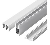Sliding Glass Door Track Kit, Aluminum Silent Glide Design for Smooth Operation in Display Cabinets, Bookcases & Wardrobes