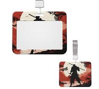 Sliding ID Badge Holder Plastic Horizontal Badge Holder for Office Samurai Badges Holders Card Case Protector for Work ID Name Card for Driver Nurse Licenses Passes