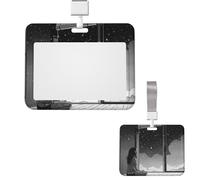 Sliding Id Badge Holder Plastic Vertical Badge Holder Looking Out The Window Card Case Id Card Holder Protector with Clear Window Id Credit Card for Office Work Nurse