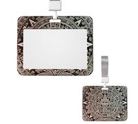 Sliding ID Badge Holder Vertical Badge Reel Hard Plastic Horizontal Badge Holder ID Card Holder with Clear Window End of The World Badge Holders Name Tag Holder for Nurses Office