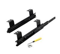 Sliding Keyboard Drawer Slides Runners - 3-Fold Full Extension Ball Bearing - Smooth Operation - for Under Desk Platform Shelf Assembly, 40kg Load Capacity
