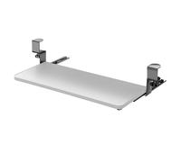 Sliding Keyboard Drawer Under Desk Ergonomic Space-Saving Tray for Computer Adjustable Thickness 1-4cm 25x75cm (10x30inch) White Perfect for Home Office Setup