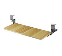 Sliding Keyboard Drawer Under Desk Space-Saving Ergonomic Keyboard Tray with 1-4cm Thickness Natural Finish (25x65cm/10x25inch) for Home Office nization