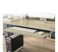 Sliding Keyboard Tray, Adjustable Height Drawer with Custom Key Set, Office Keyboard Slide-Out Tray (C Maple, 54 x 27 cm / 21 x 11 Inch)