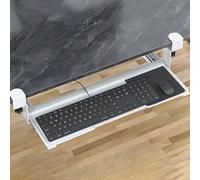Sliding Keyboard Tray Support for Desk Under-Desk Clip Mount Cold Rolled Steel Anti-Tip Design Space-Saving Solut for omic Home Office Setup