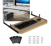 Sliding Keyboard Tray with Armrest, Removable Desk Extender, Modified Keyboard Drawer, Mouse Storage, Wooden Material, DIY Installation, 24-Inch Pull-Out Design.