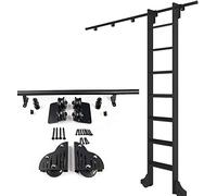 Sliding Ladder Hardware Kit 3.3ft-20ft Adjustable Library Ladder Track Rustic Sliding Barn Door Hardware for Home & Loft No Ladder Included Easy Installation