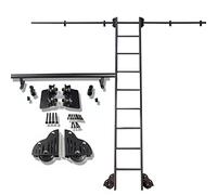 Sliding Ladder Hardware Rolling Ladder Complete Set For Library | 3.3ft-20ft Steel Round Tube Mobile Ladder Rail (No Ladder) | for Library/Bookshelf/Loft (Size : 20ft/600cm Track kit)