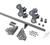 Sliding Library Ladder Hardware Kit, 3.3-20ft Telescopic Track for Loft & Home, Rolling Barn Door Rail