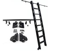 Sliding Library Ladder Hardware Kit 3 3FT 20FT Rolling Rustic Black Track Set Track Mounting Set Metal Slide