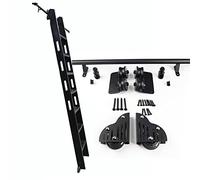 Sliding Library Ladder Hardware Kit Barn Door Rolling Round Tube Mobile Rail Track Mounting Set Metal Slide