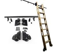 Sliding Library Ladder Hardware Kit Barn Door Rolling Track Track Mounting Set Metal Slide Rail Vintage