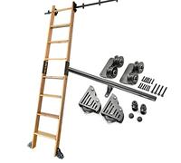 Sliding Library Ladder Hardware Kit Door Track Barn Rolling Slide Rail 3 3ft 20ft Round Track Mounting Set