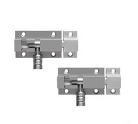 Sliding Lock 4Inch Aluminum Alloy Keyless Design for Secure Privacy on Bathroom, Kitchen, Bedroom, Balcony, and Foyer Doors with Rust Resistant Finish (Silver)