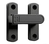 Sliding Lock with Adjustable Design for Secure Cabinet, Door, and Window Protection Featuring Construction and Multiple Installation Options (Black)