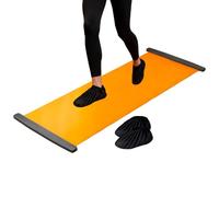Sliding Mat - PP, PE & PVC, 200x50cm Foldable Training Mat Non-Slip | Portable Ice Hockey Slideboard, Fitness Device with Shoe Covers For Home, Gym, Student Room, Outdoor, Yoga