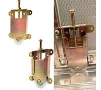 Sliding Mirror Door Rollers Assembly Fit Contractors Part #W8020C, 1-1/2" Nylon Concaved Wheels, 2-1/2" Hole Centers, Top Adjustable, Yellow Zinc Plated, 2 Pack