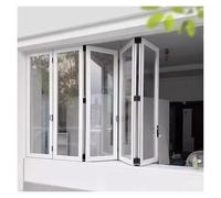 Sliding Multi-Panel Glass Door Tempered Insulated Glass with Sliding Hardware Kit Retractable Partition for Fast Food Restaurant 180x200CM/70.9x78.7IN