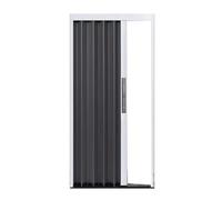 Sliding No-Drilling Interior Accordion Gate, Aluminum Sliding Concertina Doors Internal, Easy to Clean Waterproof ，for Home Office Kitchen washroom(63x80in(160x203cm))