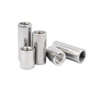 Sliding Nuts,Round Connector Nuts,2-10pcs M3 M4 M5 M6 Long Rod Coupling Round Nut 304 Stainless Steel Grade Thread Nut For Connect Lead Screw Tool(M6x40 2pcs)(M4x10 10pcs)