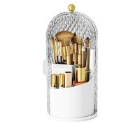 Sliding Opening Brushes Container | Waterproof Cosmetic Display Cases,Large Capacity Lid-Enclosed Makeup Brush Organizer