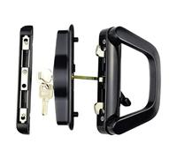 Sliding Patio Door Handle Set with for Key Easy Installation Zinc Alloy Mortise-Style Door Handle Lock White/Black Patio Door Handle Set with Mortise Lock Patio Door Handle Set Patio Door Handle Set