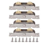 Sliding Patio Door Roller Assembly, Window Accessory 4PCS Sliding Door Wheel Roller Erosion Resistance Ball Bearing Stable Performance for Home(Concave Wheel)