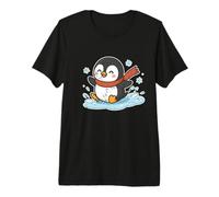 Sliding Penguin Winter Fun Premium T-Shirt