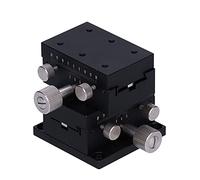 Sliding Platform Stage 60x40mm | Manual Fine - Tune Dovetail Guide | Accurate XY Table for Optical Experiments/Test Equipment | 34.3N Load, 30μm Accuracy