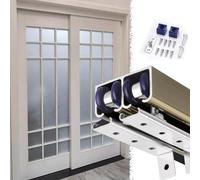 Sliding Pocket Door Hardware Kit with Heavy Duty Tracks and Rollers, Ideal for Closet and Barn Door Installation