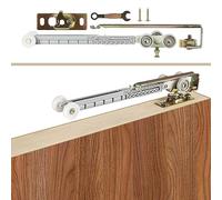 Sliding Pocket Door Soft Close Hanger Fit Johnson Part #1060 Replacement Kit, 1" Nylon Ball Bearing Wheels, 200lbs Weight Capacity, Single Direction