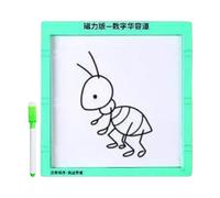 Sliding Puzzle Board, Number Magnetic Toy, 12 Inches Educational Counting Game with Pen, Strong Doodle Pad with Secure Frame, Learning Tool Interactive Features, Travel Holiday Easter