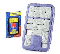 Sliding Puzzle Game Interactive Logic for Adults Compact Design for Travel Cognitive Development Skill Enhancement Brain Teaser(Purple)