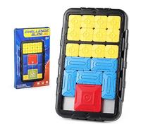 Sliding Puzzle Game Interactive Logic for Adults Compact Design for Travel Cognitive Development Skill Enhancement Brain Teaser(Grey)