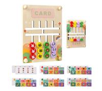 Sliding Puzzle, Matching Match Shape - Logic Game Slide Puzzle Cartoon Animal Wooden,Education Education Sensory Toy Sorting, Double Sided Color Chess for Travel,