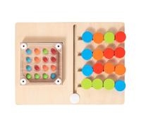 Sliding Puzzle - Primary Technical Wood Material, 14.9x19.8x0.8cm Handheld Board, Deep Semantic montesori Color Matching Game, Secondary Material Smooth Moving Beads | Toy for Schools & Nurseries