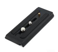 Sliding Quick Release Plate for Manfrotto 503HDV MH055M0-Q5, Aluminum Alloy Camera Mounting Base with 1/4-20 & 3/8 Screws, Black