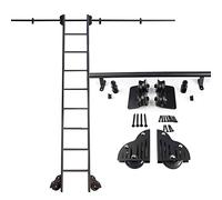Sliding Rail Kit for Library Ladder with Wheels, 1m to 6m Round Tube Moving Ladder Rail with Floor Wheels, for Home, Interior and Loft (Size : 5 Rail Kit