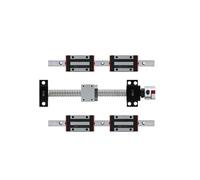 Sliding rail linear bearing slider 250-1000mm 2pcs HGR20 Square Linear Guides Rail + SFU2010 Ball Screw Kit + 4pcs HGH20CA Slider Blocks(900mm)