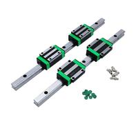 Sliding rail linear bearing slider 2pc HGR20 Linear Guide+4pc HGW20CC Block+SFU2005 Ball Screw With End Machined BK/BF15 L 550-1000(600mm)