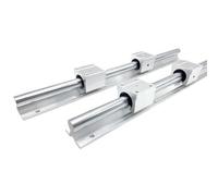 Sliding rail linear bearing slider 2PCS SBR16 Linear Guide Rails 250-1000mm 4PCS SBR16 UU Shaft Rod Bearing Blocks Smooth Motion(1000mm)